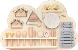 Træmusikpanel med 12 instrumenter VIGA