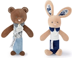 Pivelydende rangle bamse 17 cm – DOUDOU