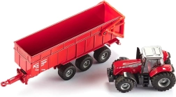 Model af traktor MASSEY FERGUSON med trailer SIKU 1:87
