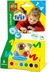 SES Creative My first farverig kuglekridt med 6 farver
