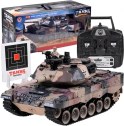 stor rc-tank leopard 2 1:18 med skydning