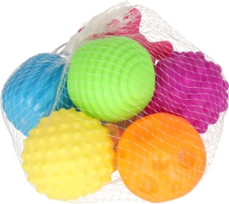 Sensoriske bolde til børn, sæt med 6 stk i net