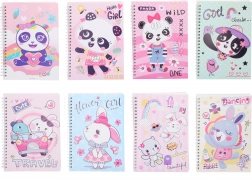 Linjeret spiralblok 14,5x20,5 cm, 80 sider