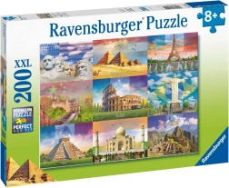 RAVENSBURGER puslespil Verdens seværdigheder XXL 200 brikker