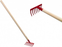 Børnehavekratte med træskaft – Rød