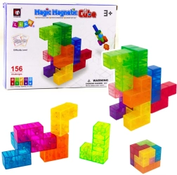 Magnetiske klodser Magic Magnetic Cubes – logisk puslespil med udfordringer, 9 dele