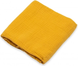 Musselintæppe New Baby sennepsfarvet