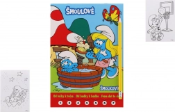 Smølferne-tegnebog fra prik til prik med blyant og viskelæder