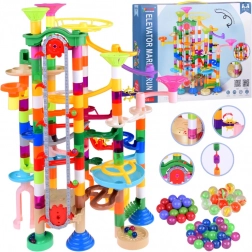 Farverig kuglebane med batteridrevet elevator, 236 dele