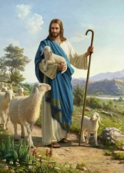 Diamantmaleri Jesus med lam 30 × 40 cm