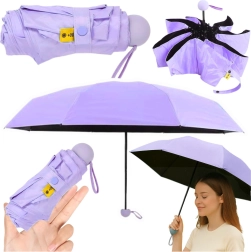 Lomme-paraply med UV-beskyttelse UPF 50+ 90 cm, lilla