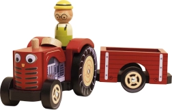 Le Toy Van trætraktor med trailer til børn