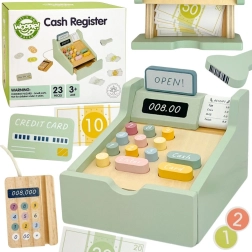 WOOPIE GREEN træ kasseapparat med tilbehør