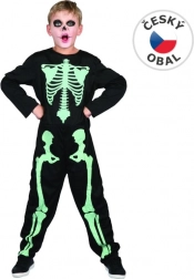 Lysende skeletkostume til karneval 120-130 cm