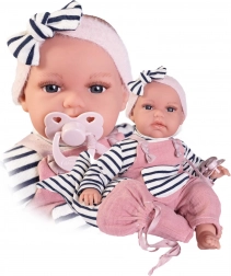 Realistisk babydukke Antonio Juan Toneta med lyde og blødt stofkrop - 34 cm