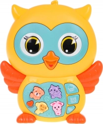 Interaktiv ugle med lys og lyde – gul