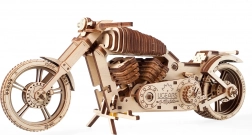 Træ 3D-puslespil motorcykel UGEARS – mekanisk model uden lim