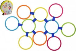 Teddies farvede hoppe-ringe med forbindelser, sæt 10 stk