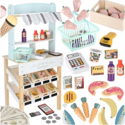 Træmarked LULILO Melo med bod og kasseapparat til børn