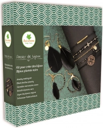 Fremstilling af smykker – bijouteri med sorte fjer