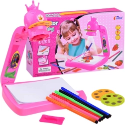 Børneprojektor til tegning med krone og tuscher