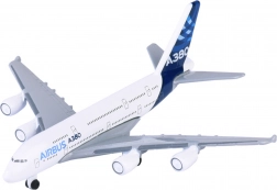 Metal personligt fly AIRBUS A380-800 hvid 11 cm