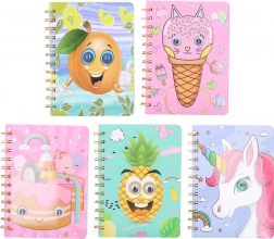 Linet notesbog med øjne 13x18 cm