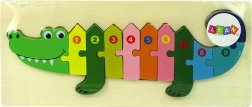 Træpuslespil krokodille – tal 1–10