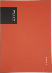 Notesbog A4 VERDE, murstensrød, 96 linjerede ark