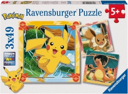 Puslespil Pokémon 3x49 brikker RAVENSBURGER