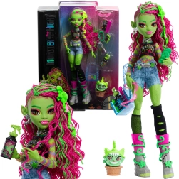 Monster High-dukke Venus McFlytrap med katten Chewlian