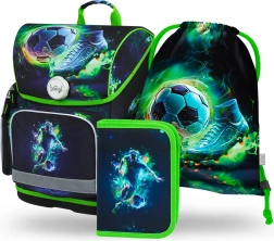 BAAGL 3 SÆT Ergo Fodboldspiller: skoletaske, penalhus, pose