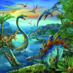 Ravensburger puslespil Dinosaur Fascination 3x49 brikker