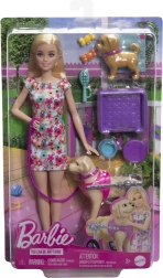 Barbie med hund i kørestol