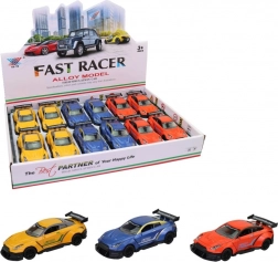 Metal racerbil med pullback-mekanisme