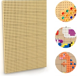 Masterkidz vægmonteret kreativ STEM-tavle med monteringspanel 120 × 80 cm