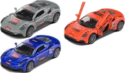 Metalt racerbil med friktionsmotor (pull-back)