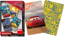 Dino spille kvartetkort med motiv fra Cars 3