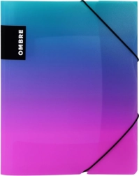 Mappe med elastik A4 ombré rosa, polypropylen