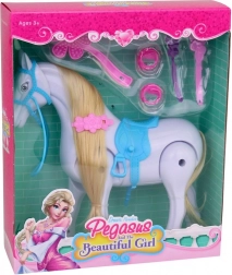 Interaktiv hest med kam og musik