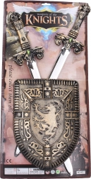 Børnesæt med skjold og to sværd 60 cm