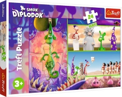 Puslespil 24 Maxi Nysgerrige Drage Diplodocus