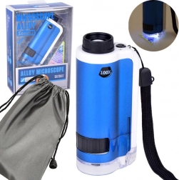 Lomme-mikroskop til børn med 100×/250× forstørrelse, metal