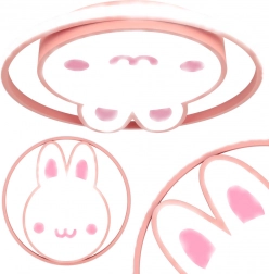 LED loftlampe til børneværelse med fjernbetjening Kanin