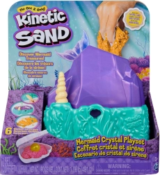 Kinetic Sand havfrue – glitrende sæt med krystalboks, 480 g