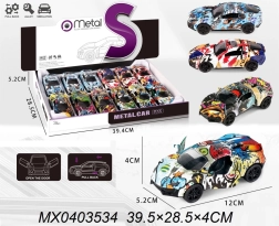 metalbil CRAZY med pull-back drev