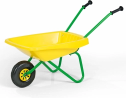 Børnehave-trillebør med metalramme – gul