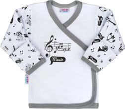 Baby bomuldsskjorte NEW BABY Music, str. 56 (0–3 m)