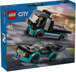 Lego City racerbilen og bugserings transporter