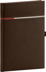 Ugentlig kalender Tomy brun-rød 2026